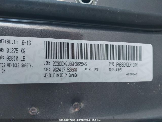 2C3CDXGJ6GH302945 Dodge Charger R/t Scat Pack