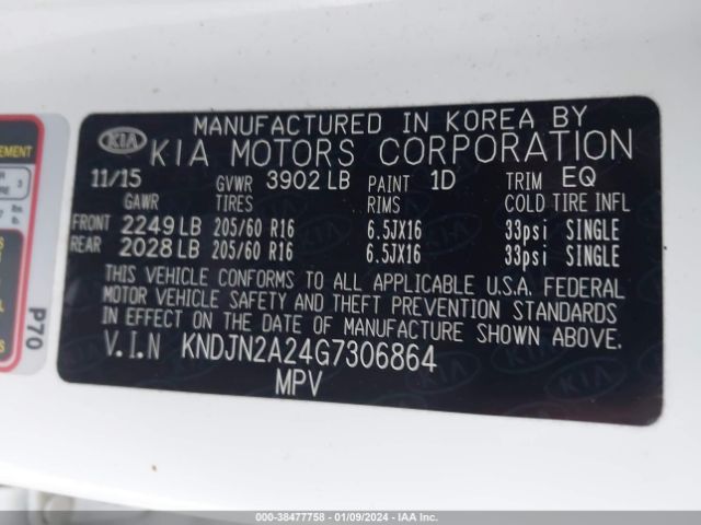 KNDJN2A24G7306864 KIA Soul
