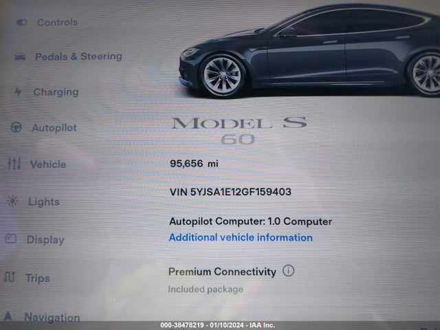 Tesla Model S 60/70/75/85 2016 5YJSA1E12GF159403 Image 15