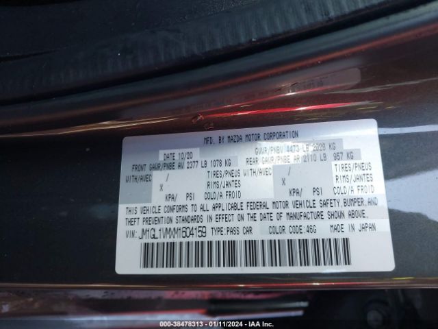 2021 MAZDA MAZDA6 JM1GL1VMXM1604159 Photo 8