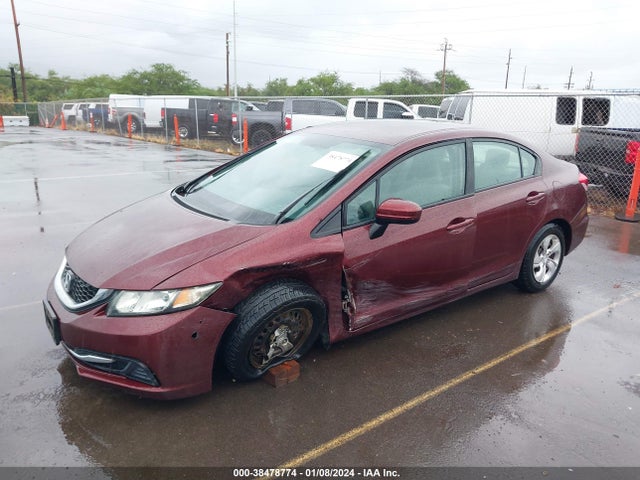 2014 HONDA CIVIC LX VIN: 19XFB2F5XEE018281