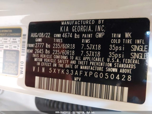 KIA Sportage Ex 2023 5XYK33AFXPG050428 Image 9