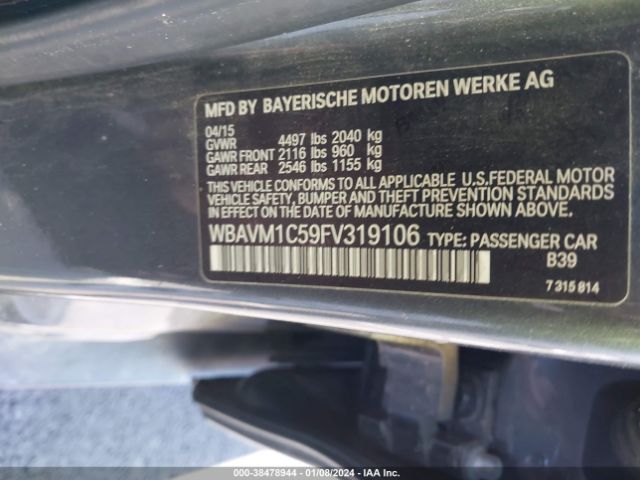 WBAVM1C59FV319106 BMW X1 Sdrive28i