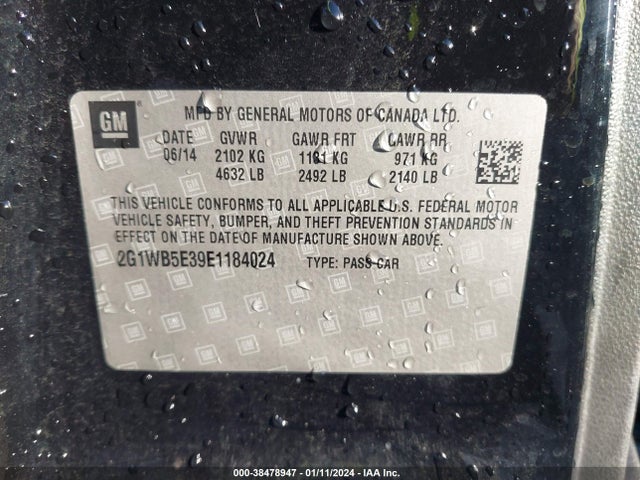 Chevrolet Impala Limited Lt 2014 2G1WB5E39E1184024 Image 9