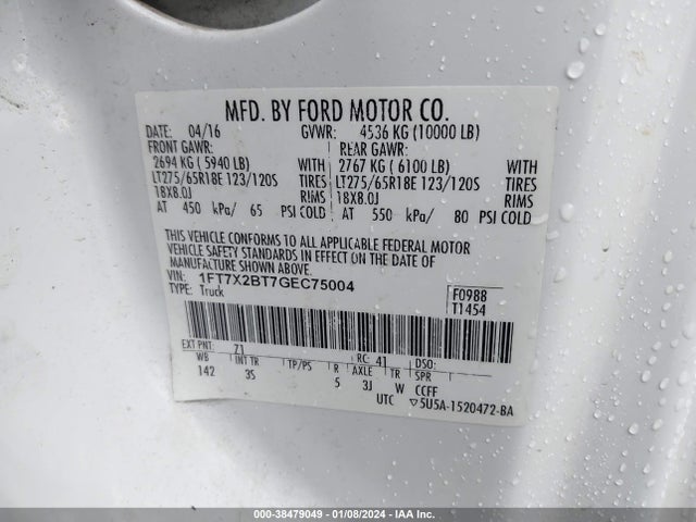 Ford F-250 2016 1FT7X2BT7GEC75004 Image 41