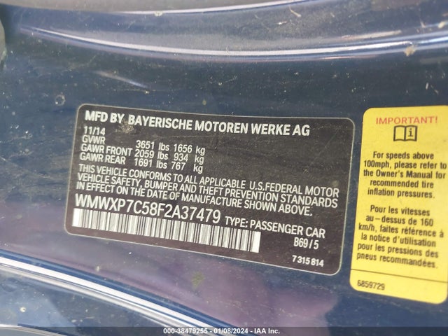 2015 MINI HARDTOP WMWXP7C58F2A37479 Photo 8