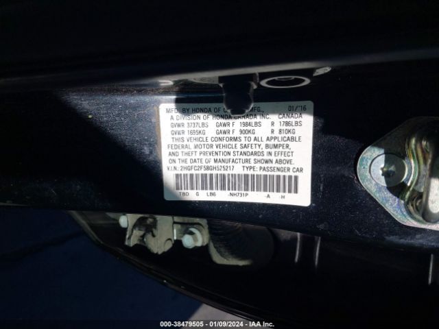 2HGFC2F58GH525217 Honda Civic Lx