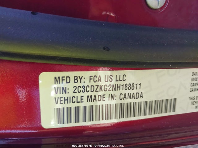 Dodge Challenger Gt Awd 2022 2C3CDZKG2NH188611 Image 9
