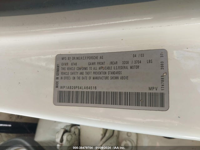 2004 PORSCHE CAYENNE WP1AB29P54LA64516 Photo 8