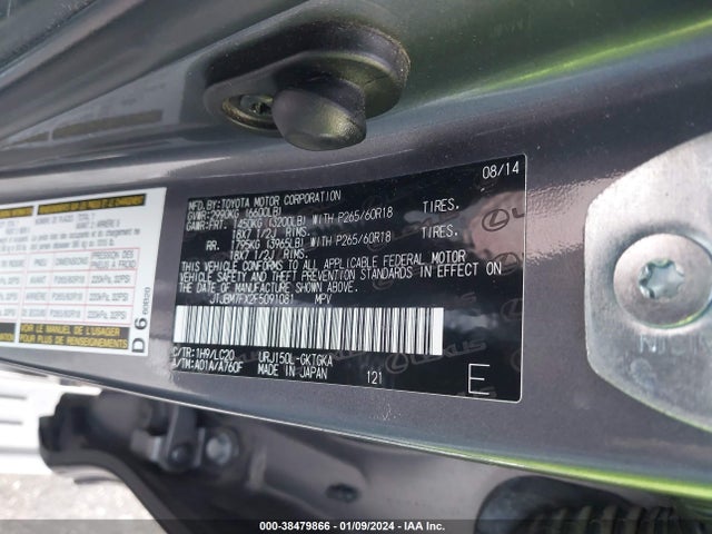 2015 LEXUS GX 460 VIN: JTJBM7FX2F5091081