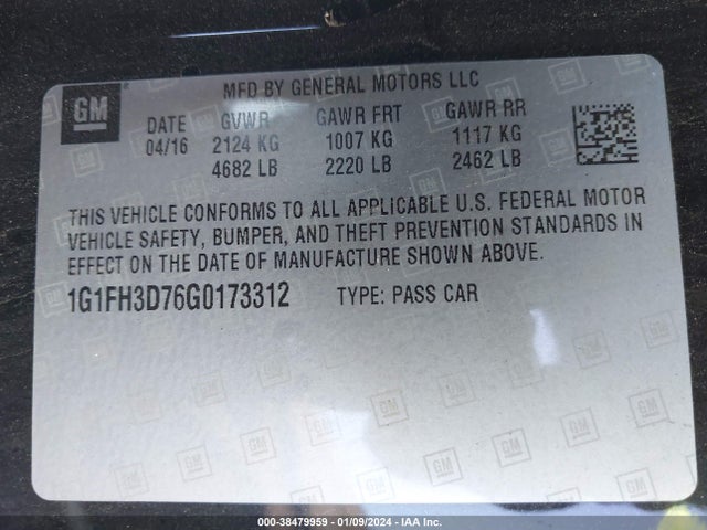 Chevrolet CAMARO 2SS 2016 1G1FH3D76G0173312 Image 9