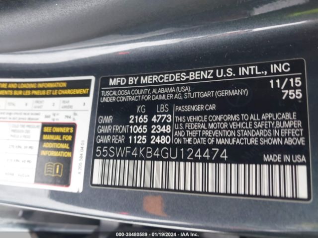 55SWF4KB4GU124474 Mercedes-Benz C 300 4matic/luxury 4matic/sport 4matic