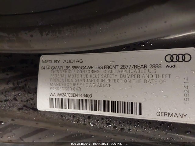 WAUW2AFC0EN146403 Audi S7 4.0t Prestige