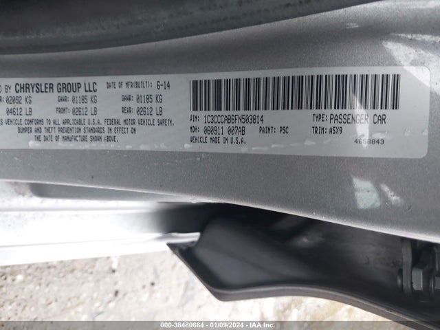 Chrysler 200 Limited 2015 1C3CCCAB6FN503814 Image 9