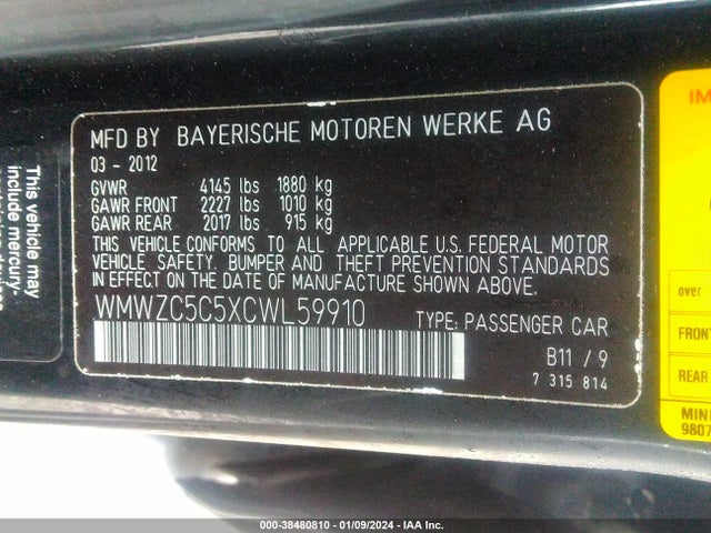 2012 MINI COOPER S COUNTRYMAN WMWZC5C5XCWL59910 Photo 8