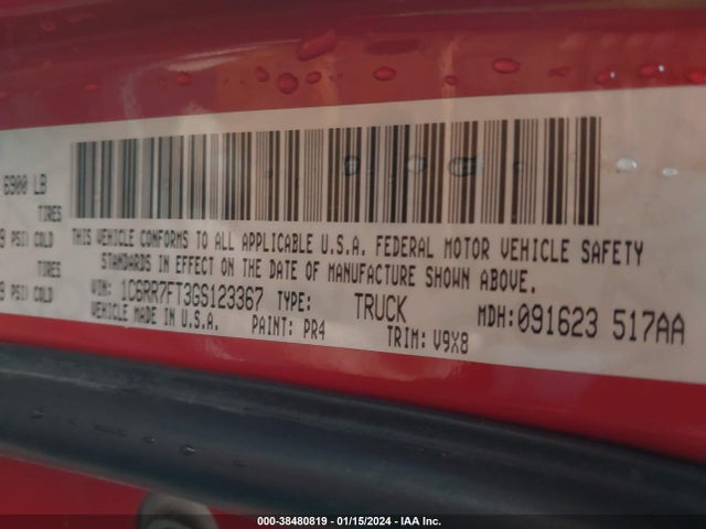 RAM 1500 Express 2016 1C6RR7FT3GS123367 Image 9
