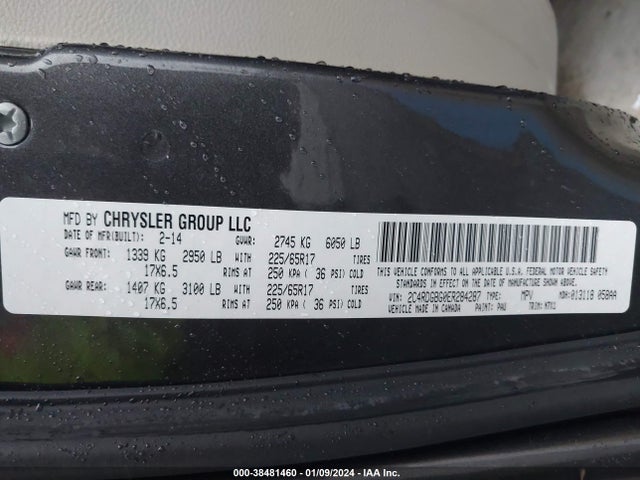 Dodge Grand Caravan Avp/se 2014 2C4RDGBG0ER284287 Image 9