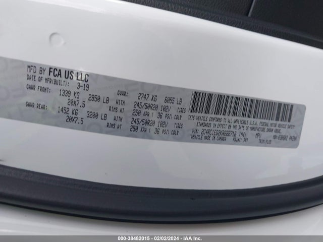 2C4RC1EG2KR666716 Chrysler Pacifica Touring L Plus