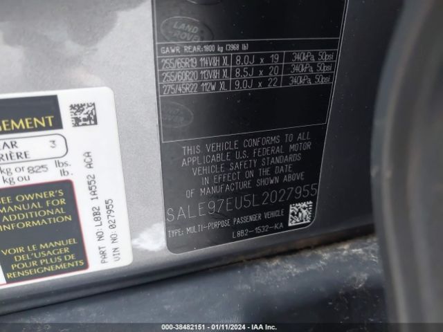 SALE97EU5L2027955 Land Rover Defender 110 First Edition/110 Hse