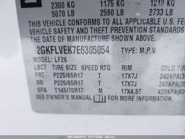2GKFLVEK7E6305054 GMC Terrain Sle-1