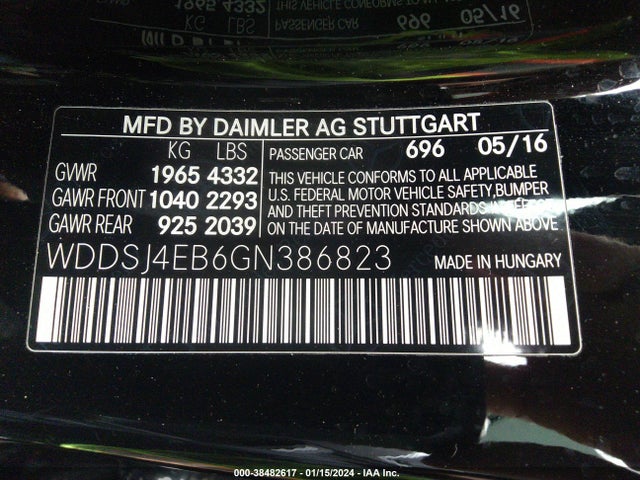 2016 MERCEDES-BENZ CLA 250 WDDSJ4EB6GN386823 Photo 8