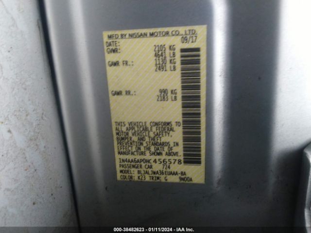 1N4AA6AP0HC456578 Nissan Maxima 3.5 Sv