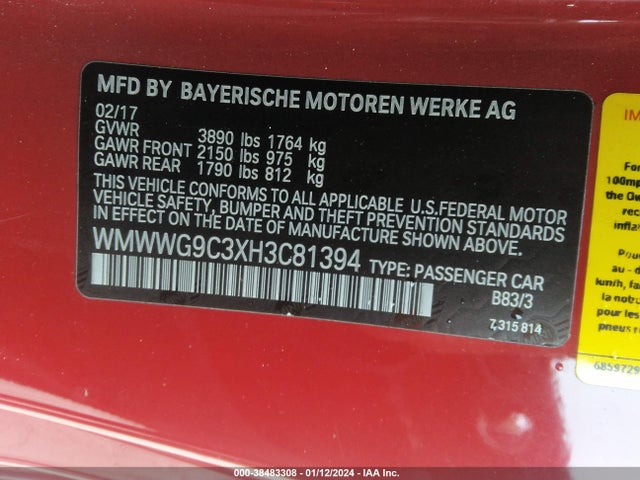 2017 MINI CONVERTIBLE WMWWG9C3XH3C81394 Photo 8