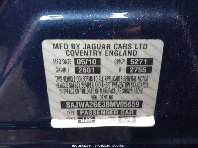 2011 JAGUAR XJ SAJWA2GE3BMV05659 Photo 8