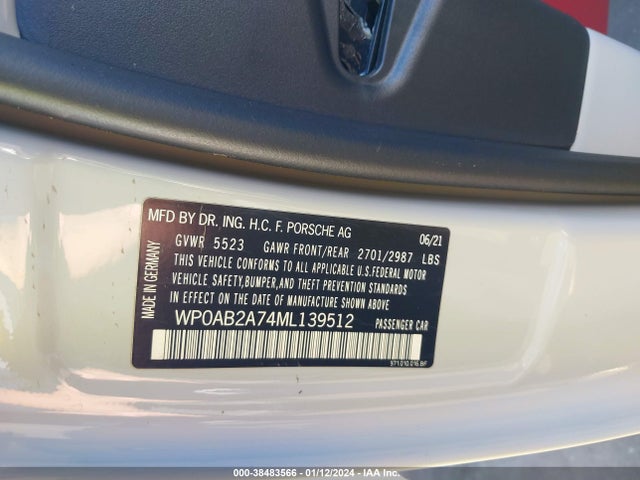 2021 PORSCHE PANAMERA WP0AB2A74ML139512 Photo 8