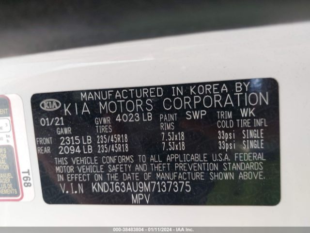 KNDJ63AU9M7137375 KIA Soul Gt-line