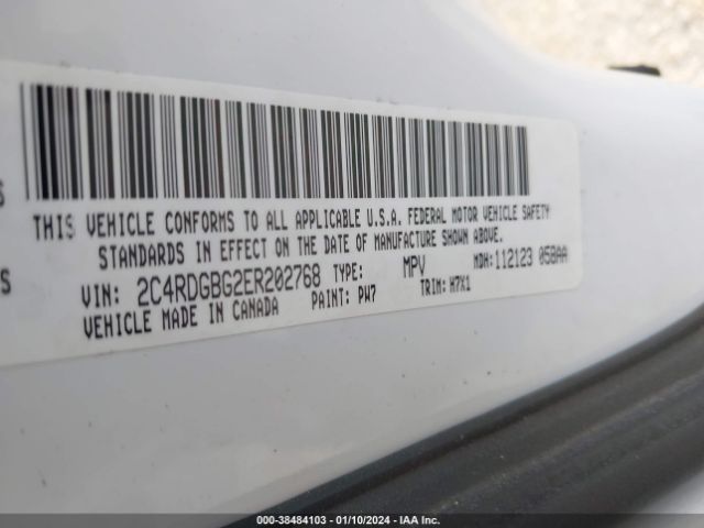 2C4RDGBG2ER202768 Dodge Grand Caravan Avp/se