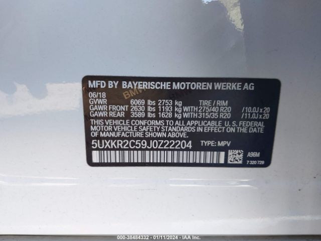 5UXKR2C59J0Z22204 BMW X5 Sdrive35i