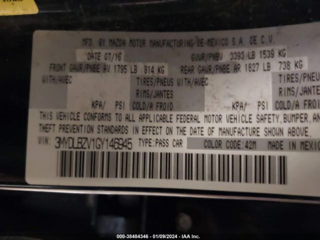 3MYDLBZV1GY146945 Scion IA