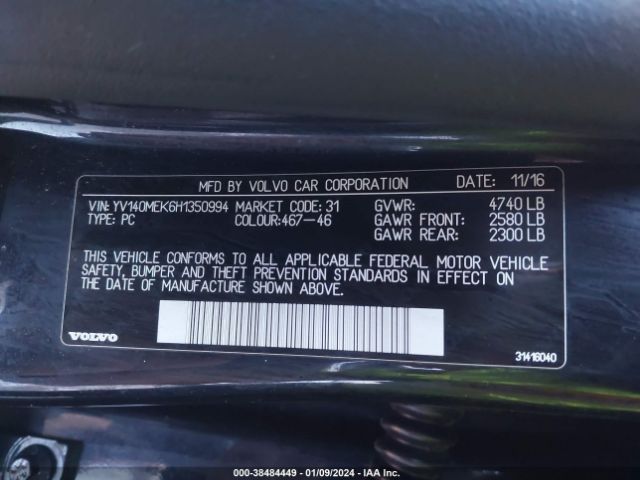 YV140MEK6H1350994 Volvo V60 T5 Premier