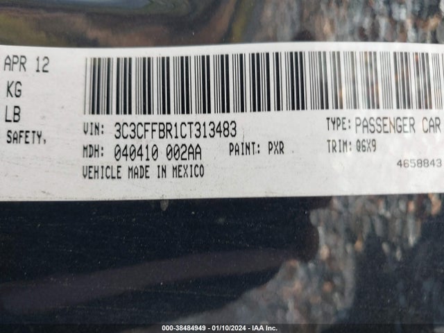 2012 FIAT 500 3C3CFFBR1CT313483 Photo 8