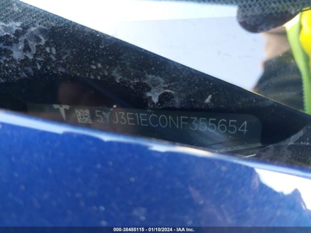 2022 TESLA MODEL 3 5YJ3E1EC0NF355654 Photo 8