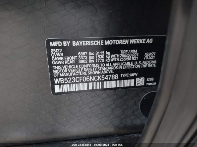 WB523CF06NCK54788 BMW Ix Xdrive50