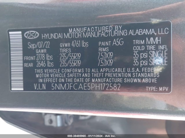 Hyundai TUCSON SEL 2023 5NMJFCAE5PH172582 Image 9