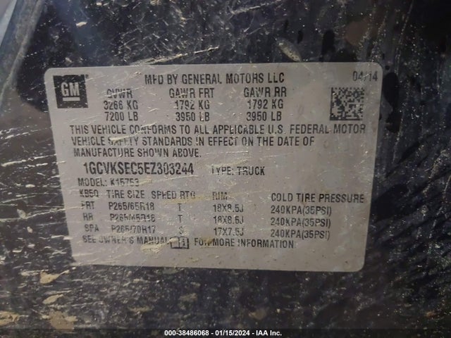 Chevrolet Silverado 1500 2lz 2014 1GCVKSEC5EZ303244 Image 9