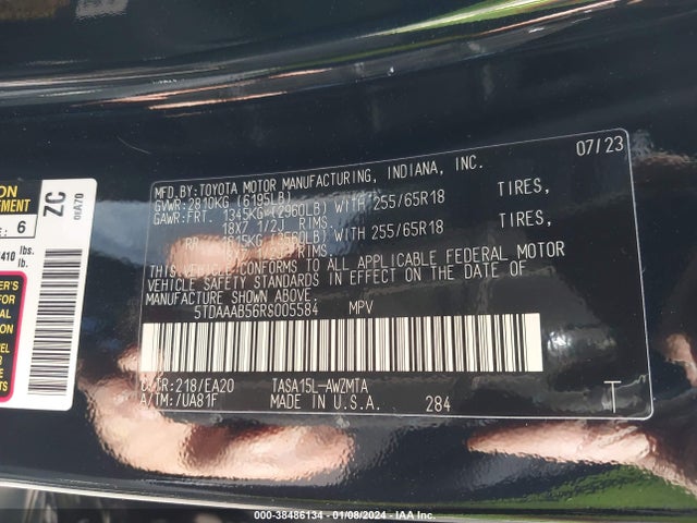 Toyota Grand Highlander Xle 2024 5TDAAAB56RS005584 Image 9