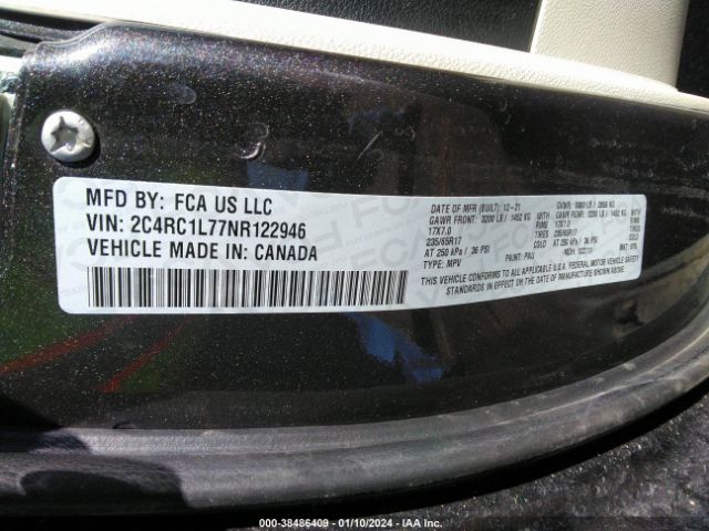 2C4RC1L77NR122946 Chrysler Pacifica Hybrid Touring L