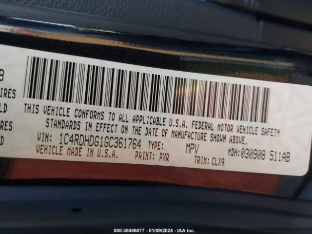 1C4RDHDG1GC361764 Dodge DURANGO LIMITED
