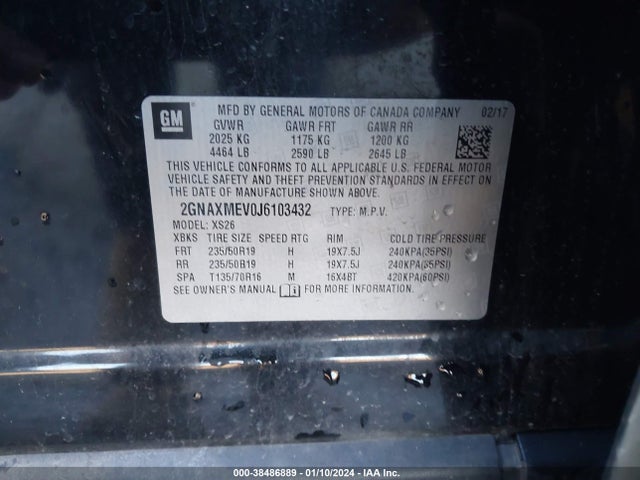 Chevrolet Equinox Premier 2018 2GNAXMEV0J6103432 Image 9