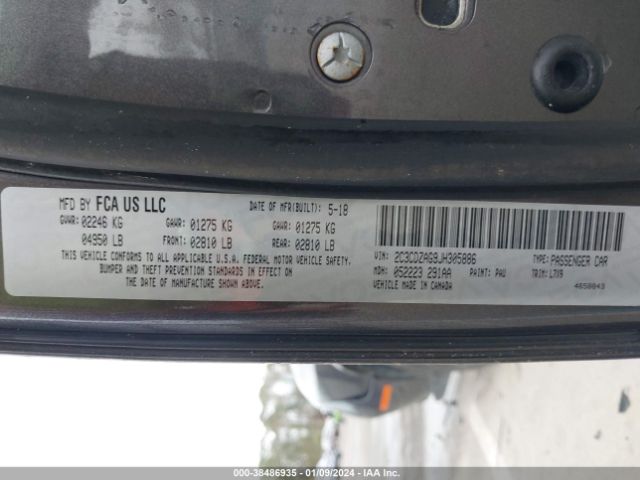 2C3CDZAG9JH305886 Dodge Challenger Sxt