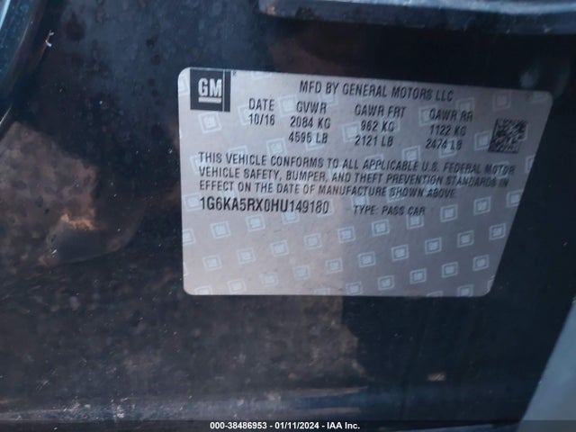 Cadillac Ct6 Standard 2017 1G6KA5RX0HU149180 Image 9