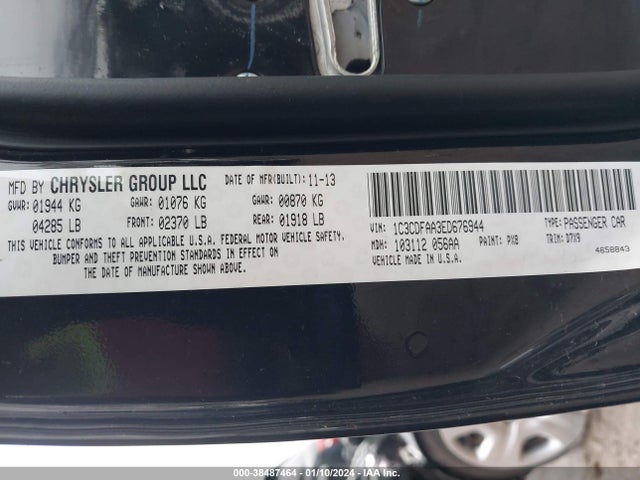 Dodge DART SE 2014 1C3CDFAA3ED676944 Image 9