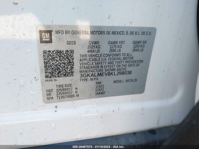 3GKALMEV8KL298038 GMC Terrain Sle
