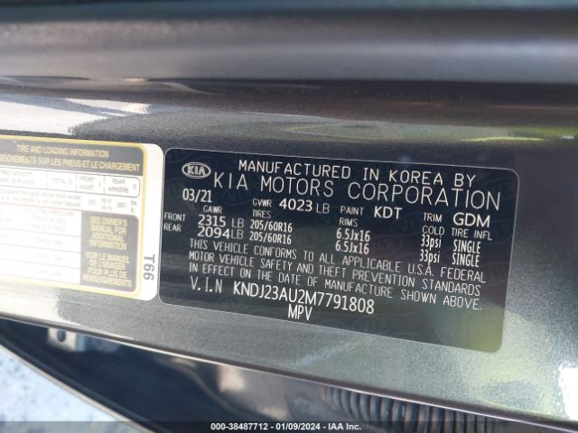KNDJ23AU2M7791808 KIA SOUL LX