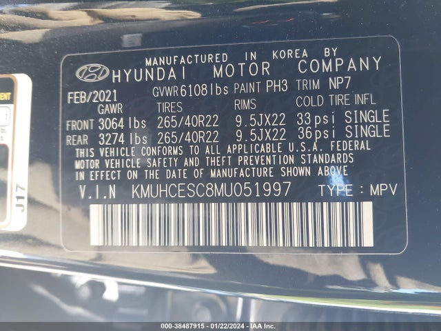Genesis Gv80 3.5t Awd 2021 KMUHCESC8MU051997 Image 9
