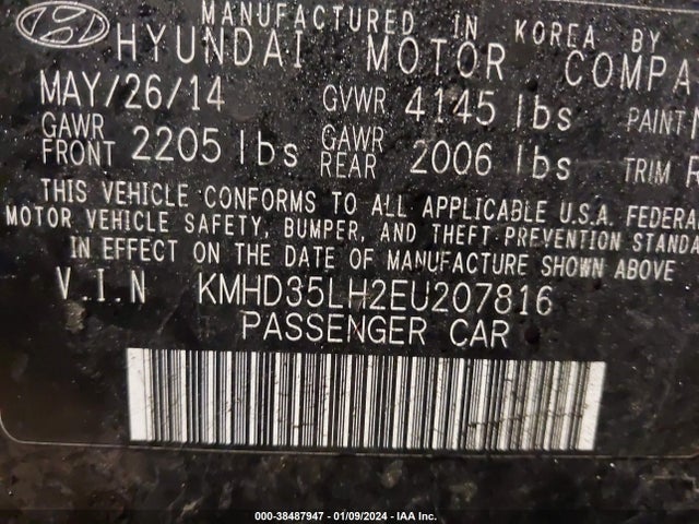 Hyundai ELANTRA GT 2014 KMHD35LH2EU207816 Image 9